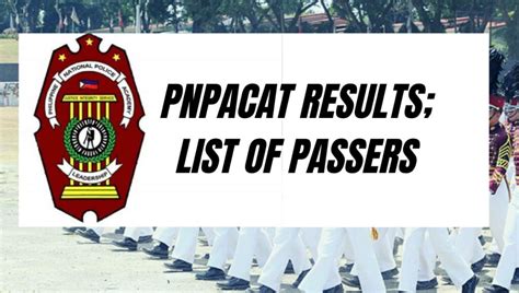 PNPACAT Results December 2021: List of Passers .